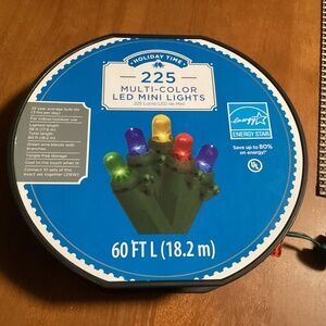 Holiday Time 225 Multi-Color LED Mini Lights New